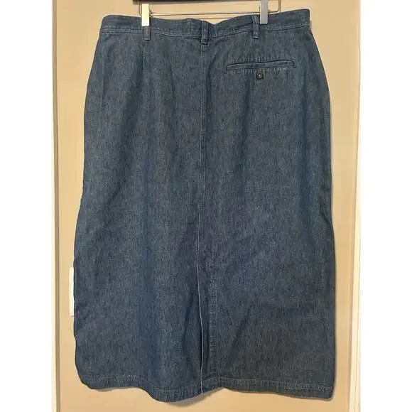 Cabelas Casual Long Denim Skirt Womens 20R - Picture 4 of 9